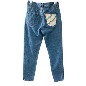Pacsun painted pocket mom jean